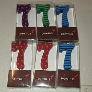Papyrus Colorful Number 7 Cake Candles